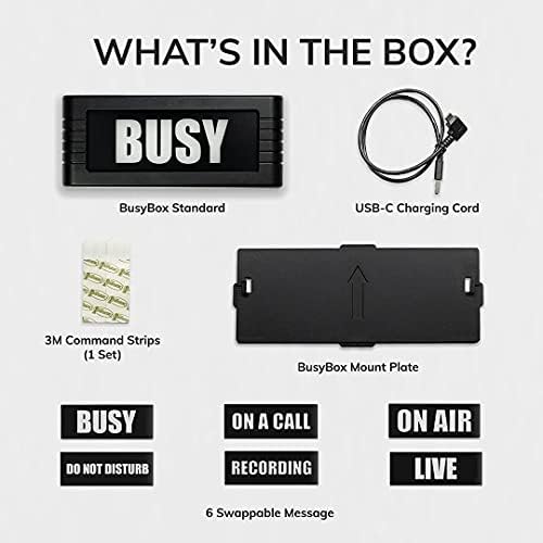 שלט חכם של BusyBox | סימן Bluetooth | מופעל על סוללה | משרד ביתי | אלחוטי | הקלטה | משחק | סטרימינג | אל תפריע לסימן | על סימן אוויר | עיצוב משרדים | שיעורים מקוונים